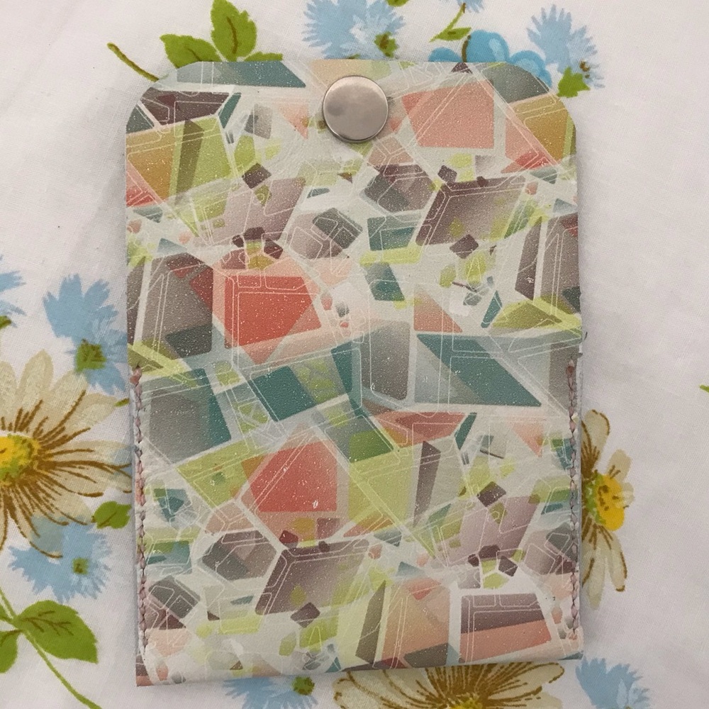 Hand Crafted Multicolor Geometric Wallet - Picture 4 of 5